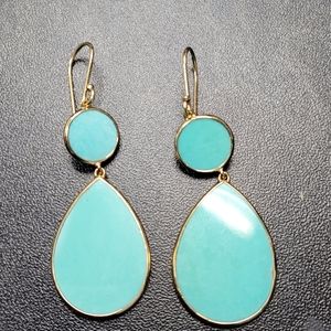 Ippolita Double Drop Turquoise Earrings 18k Gold